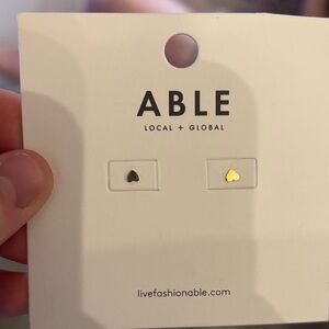 Able Gold Heart Earrings